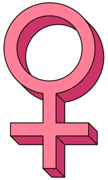 female symbol 3D pink